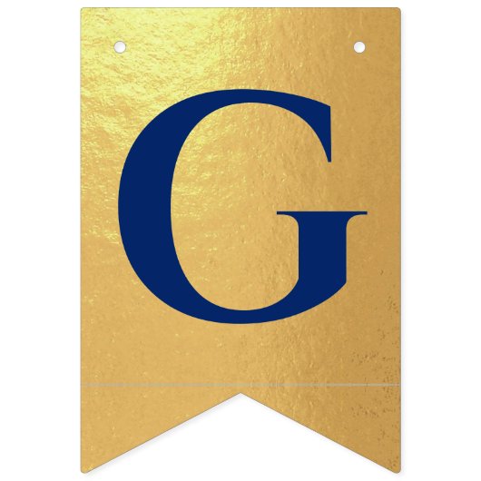 God Zegen Naam Goud Koninklijke Blauwe Doop Commun Vlaggetjes (Tweede vlag)