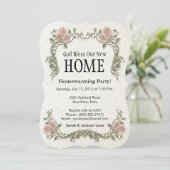 God Zegen Ons Thuis: Gepersonaliseerd Kaart (Staand voorkant)