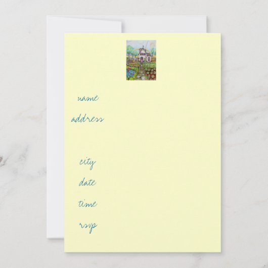 God zegen onze uitnodiging thuis (Achterkant)