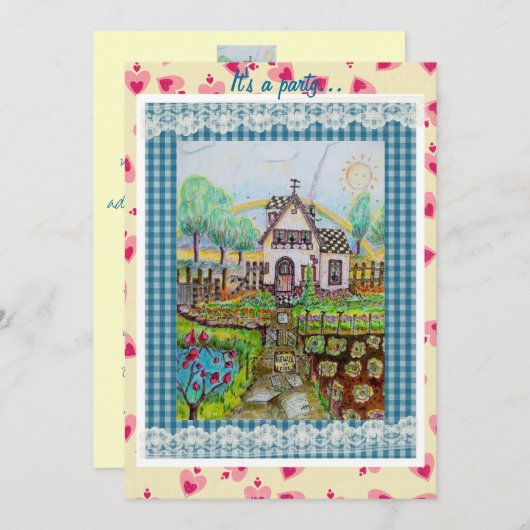 God zegen onze uitnodiging thuis (Voorkant / Achterkant)