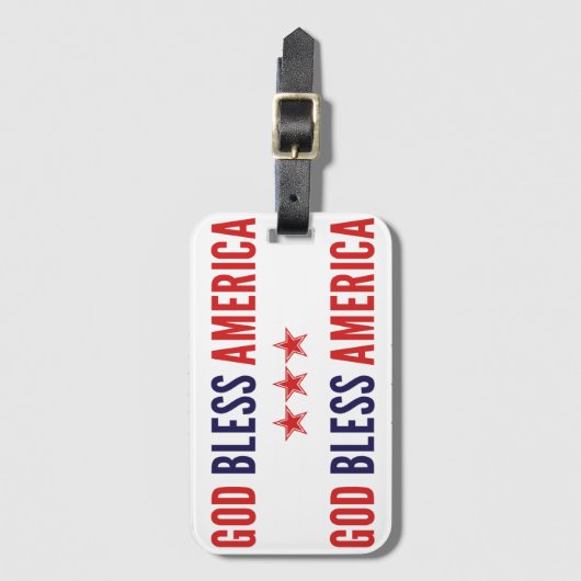 God zegenAmerika Bagagelabel (Voorkant (verticaal))