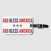 God zegenAmerika Bagagelabel (Voorkant (horizontaal))