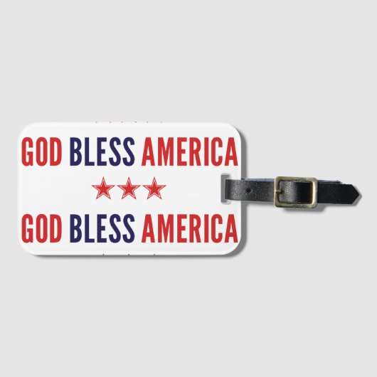 God zegenAmerika Bagagelabel (Voorkant (horizontaal))