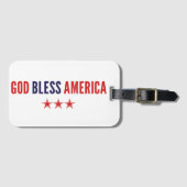 God zegenAmerika Bagagelabel (Voorkant (horizontaal))