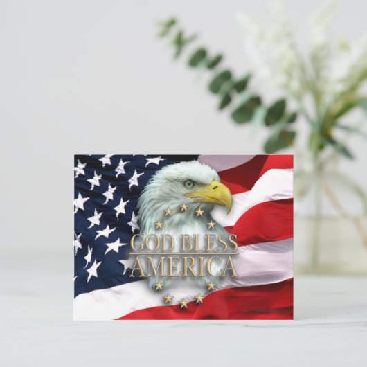 God zegenAmerika Briefkaart (Staand voorkant)