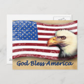God zegenAmerika Briefkaart (Voorkant / Achterkant)