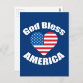 God zegenAmerika Briefkaart (Voorkant / Achterkant)