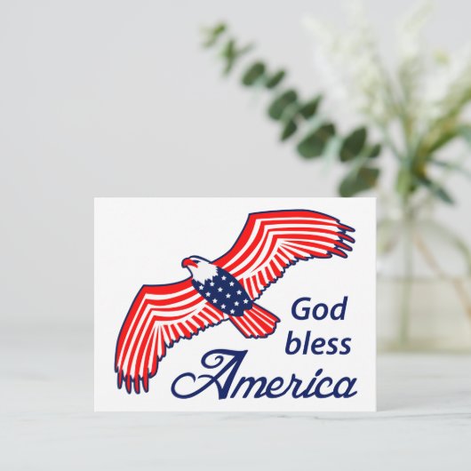 God zegenAmerika Briefkaart (Staand voorkant)