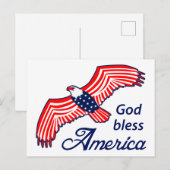 God zegenAmerika Briefkaart (Voorkant / Achterkant)