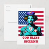 God zegenAmerika Briefkaart (Voorkant / Achterkant)