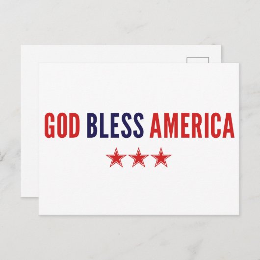 God zegenAmerika Briefkaart (Voorkant / Achterkant)