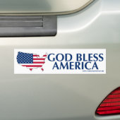 God zegenAmerika Bumpersticker (Op auto)
