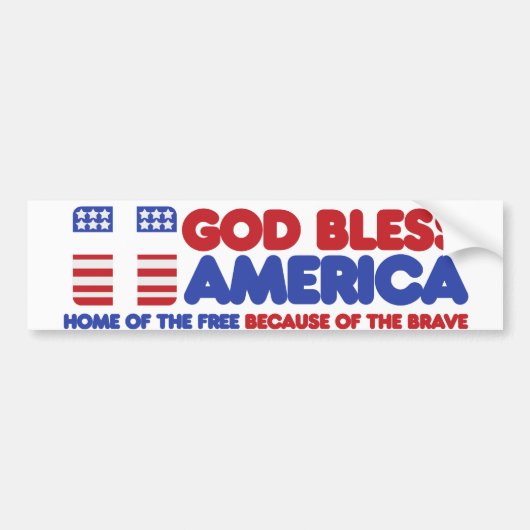 God zegenAmerika Bumpersticker (Voorkant)