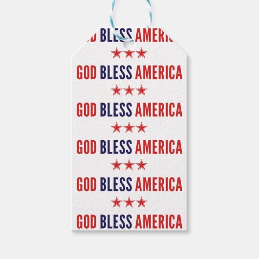 God zegenAmerika Cadeaulabel (Voorkant)