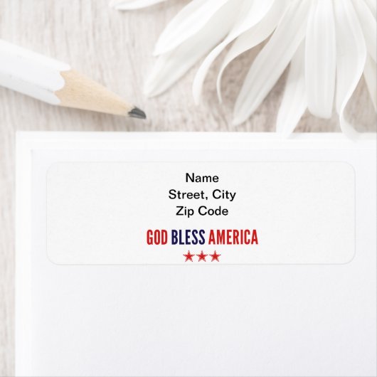 God zegenAmerika Etiket (Insitu)