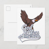 God zegenAmerika Feestdagenkaart (Voorkant / Achterkant)