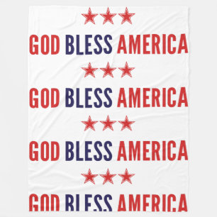 God zegenAmerika Fleece Deken