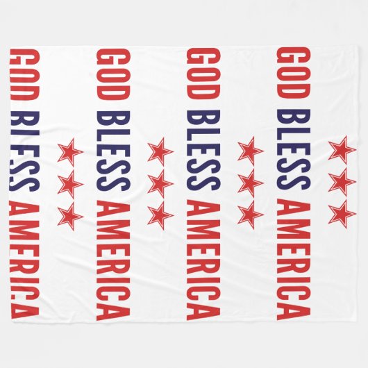 God zegenAmerika Fleece Deken (Voorkant (Horizontaal))