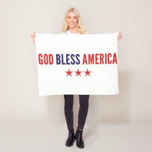 God zegenAmerika Fleece Deken