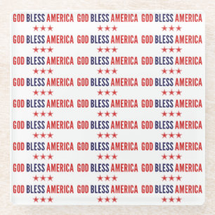God zegenAmerika Glazen Onderzetter
