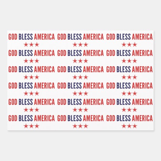 God zegenAmerika Inpakpapier Vel (Voorkant)