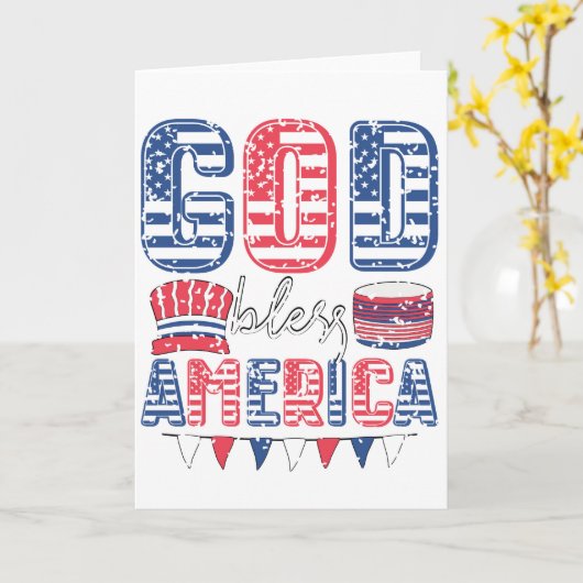 God zegenAmerika Kaart (Gele Bloem)