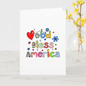 God zegenAmerika Kaart (Gele Bloem)