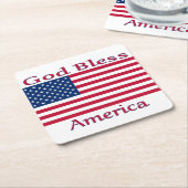 God zegenAmerika Kartonnen Onderzetters (Schuin)