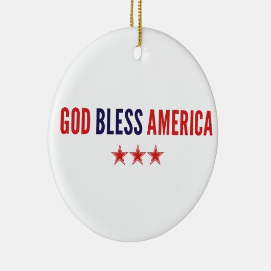 God zegenAmerika Keramisch Ornament (Rechts)