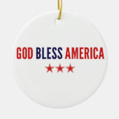God zegenAmerika Keramisch Ornament (Voorkant)
