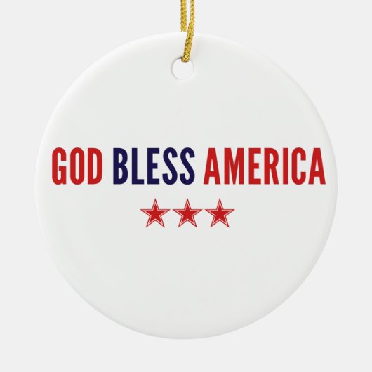 God zegenAmerika Keramisch Ornament (Voorkant)