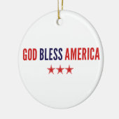 God zegenAmerika Keramisch Ornament (Links)