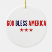 God zegenAmerika Keramisch Ornament (Achterkant)
