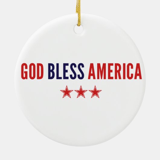 God zegenAmerika Keramisch Ornament (Achterkant)