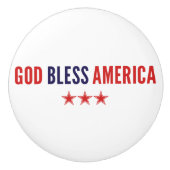 God zegenAmerika Keramische Knop (Voorkant)
