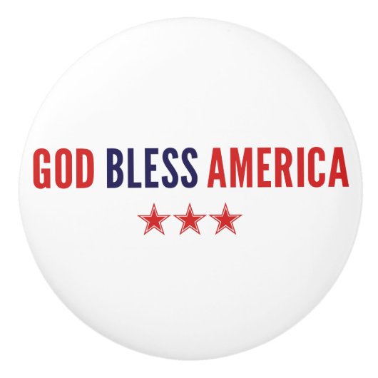 God zegenAmerika Keramische Knop (Voorkant)