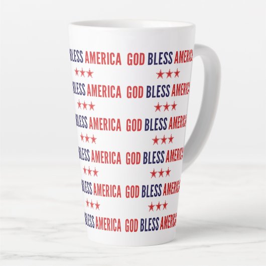 God zegenAmerika Latte Mok (Rechterhoek)