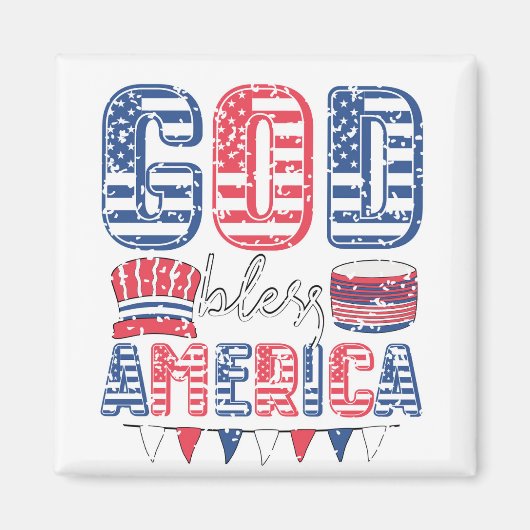 God zegenAmerika Magneet (Voorkant)