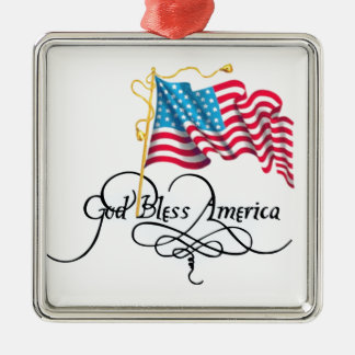 God zegenAmerika Metalen Ornament