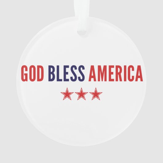God zegenAmerika Ornament (achterkant)