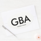 God zegenAmerika Ovale Sticker (Envelop)