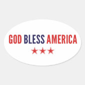 God zegenAmerika Ovale Sticker (Voorkant)