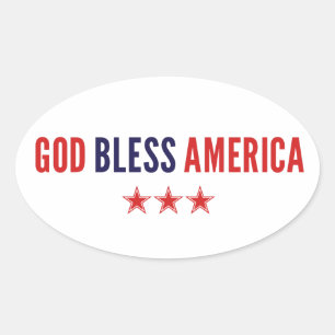 God zegenAmerika Ovale Sticker