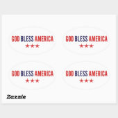 God zegenAmerika Ovale Sticker (Vel)