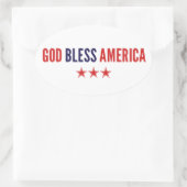 God zegenAmerika Ovale Sticker (Tas)