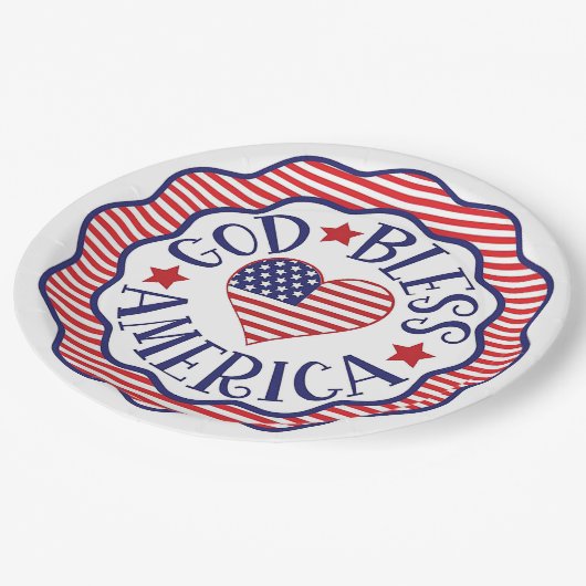 God zegenAmerika Papieren Bordje (Gekanteld)