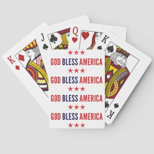 God zegenAmerika Pokerkaarten (Achterkant)