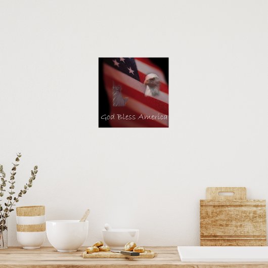 God zegenAmerika Poster (Keuken)