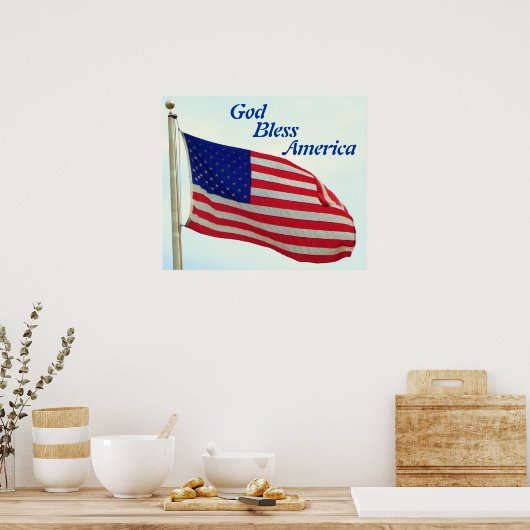 God zegenAmerika Poster (Keuken)