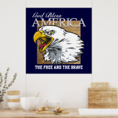 God zegenAmerika Poster (Keuken)